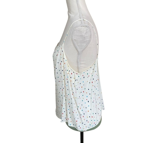 TOPSHOP Polka Dot Cami Tank White Multicolor Confetti Dot Top Size 10 M - Picture 5 of 12